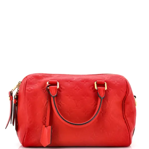 Louis Vuitton Speedy Bandouliere Bag Monogram Empreinte Leather 25