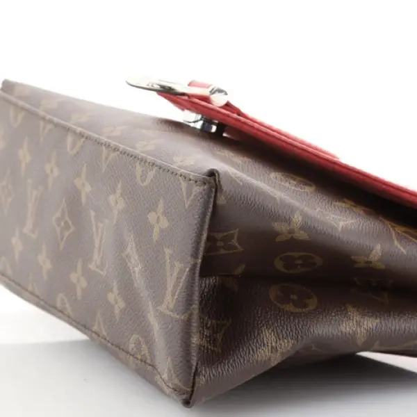 Louis Vuitton Saint Michel Handbag Monogram Canvas and Epi Leather