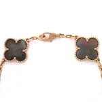 Van Cleef & Arpels Vintage Alhambra 5 Motifs Bracelet 18K Rose Gold and Mother of Pearl with Diamonds