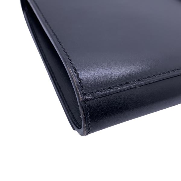Hermès Médor CDC Clutch in Black (Noir) Box Calfskin with Palladium Hardware