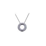 Tiffany & Co. Atlas X Closed Circle Pendant, 18K White Gold, Full Pavé Diamonds