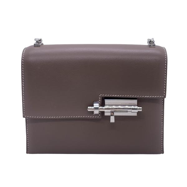 Hermes Verrou Mini Étain Box Leather Palladium Hardware