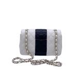 Chanel 22P Classic Flap Large Mini Black & White Panda Women's Chain Bag, Microchip Version