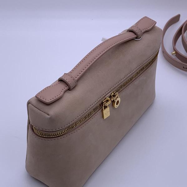 Loro Piana Extra Pocket L19 Cream Honey Deer Skin Gold Hardware Lunch Box Bag