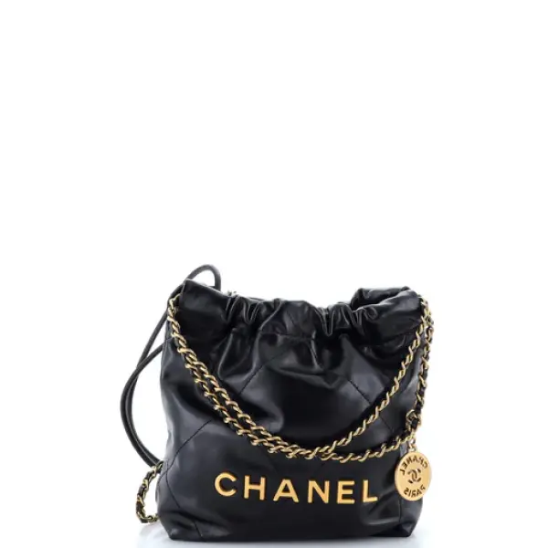 Chanel 22 Chain Hobo Quilted Calfskin Mini