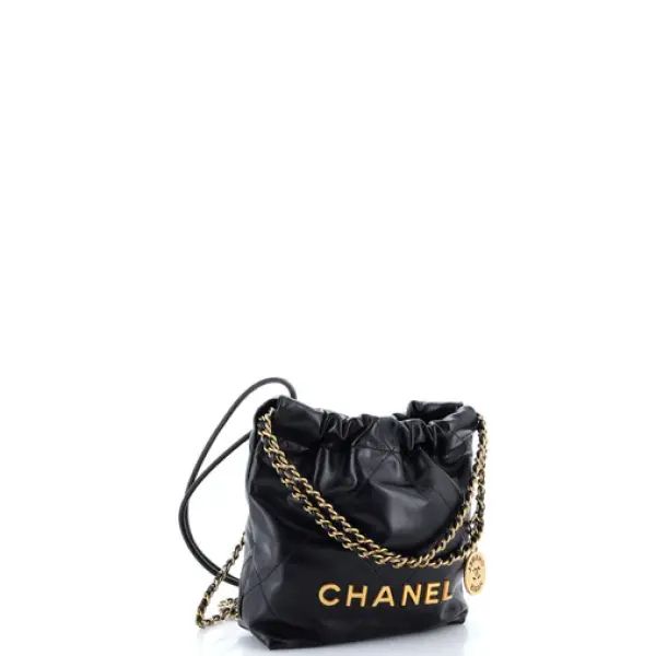 Chanel 22 Chain Hobo Quilted Calfskin Mini