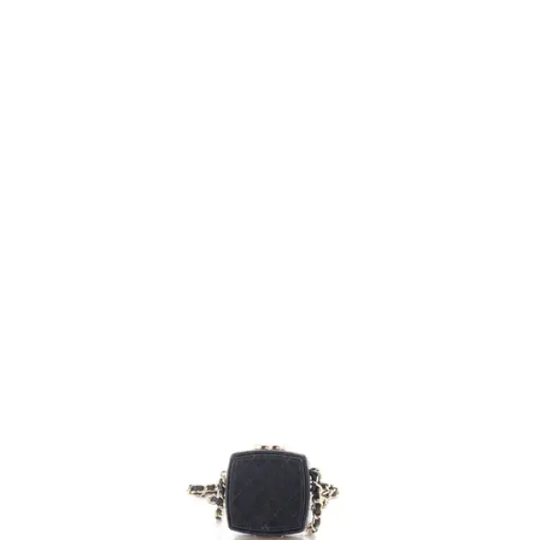 Chanel CC Make-Up Box Clutch with Chain Quilted Lambskin and Metal Mini