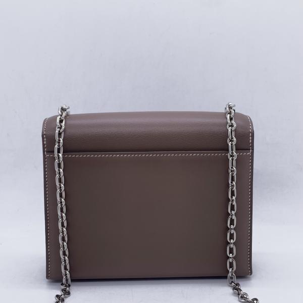 Hermes Verrou Mini Étain Box Leather Palladium Hardware