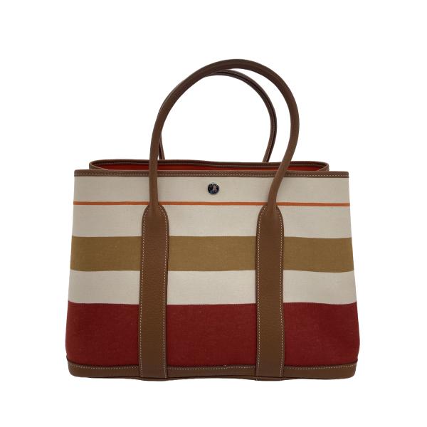 Hermes Garden Party 36 Limited Edition Multicolor Striped Tote Bag