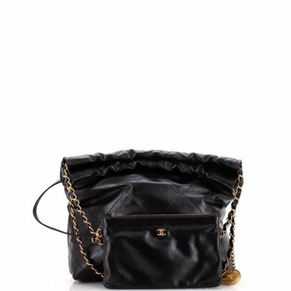 Chanel 22 Chain Hobo Quilted Calfskin Small