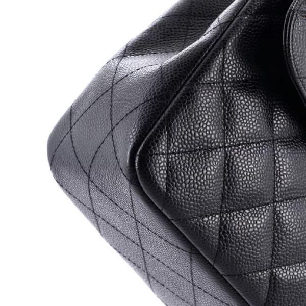 Chanel Classic Single Flap Bag Quilted Caviar Jumbo