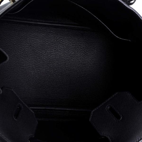 Hermes Birkin Handbag Noir Epsom with Gold Hardware 30