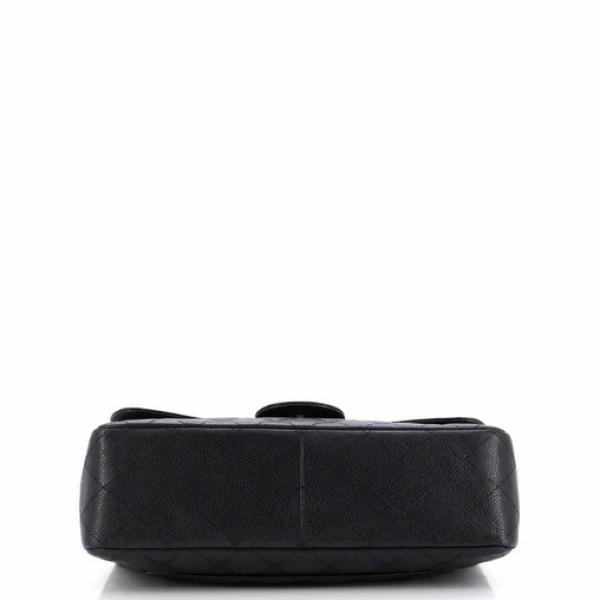 Chanel Classic Single Flap Bag Quilted Caviar Jumbo