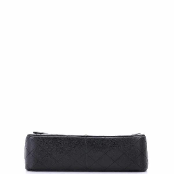 Chanel Classic Single Flap Bag Quilted Caviar Jumbo