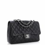 Chanel Classic Single Flap Bag Quilted Caviar Jumbo