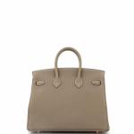 Hermes Birkin Handbag Grey Togo with Gold Hardware 25