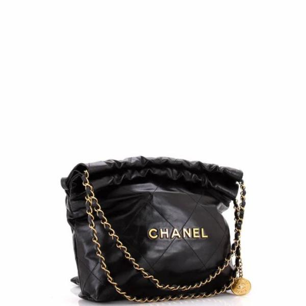 Chanel 22 Chain Hobo Quilted Calfskin Small