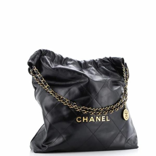 Chanel 22 Chain Hobo Quilted Calfskin Large