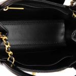 Chanel Kelly Top Handle Shopping Bag Quilted Shiny Aged Calfskin Mini