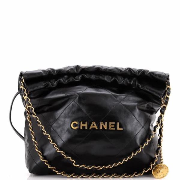 Chanel 22 Chain Hobo Quilted Calfskin Small