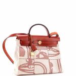Hermes Herbag Zip Relief Brides de Gala Toile and Leather 31