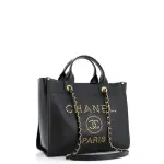 Chanel Deauville Tote Studded Caviar Small