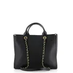 Chanel Deauville Tote Studded Caviar Small