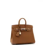 Hermes Birkin Handbag Gold Togo with Palladium Hardware 25