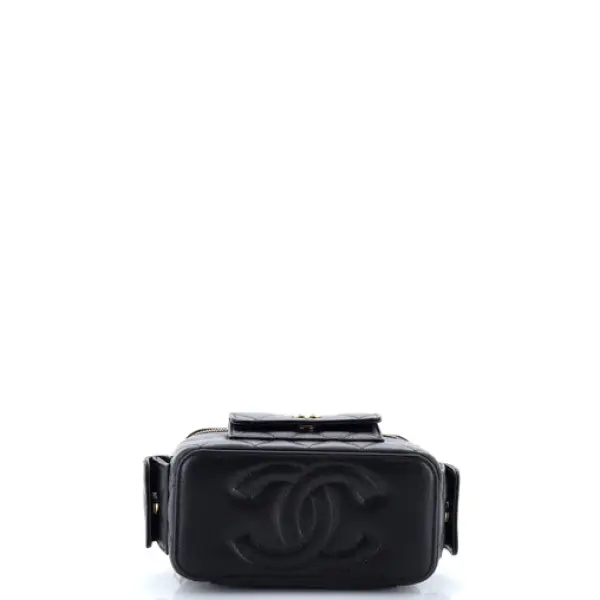 Chanel Quilted Polly Pocket Top Vanity Quilted Caviar East West