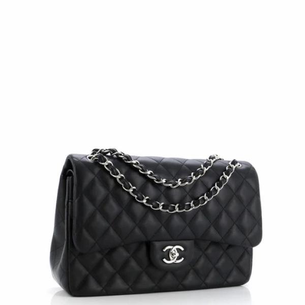 Chanel Classic Double Flap Bag Quilted Lambskin Jumbo
