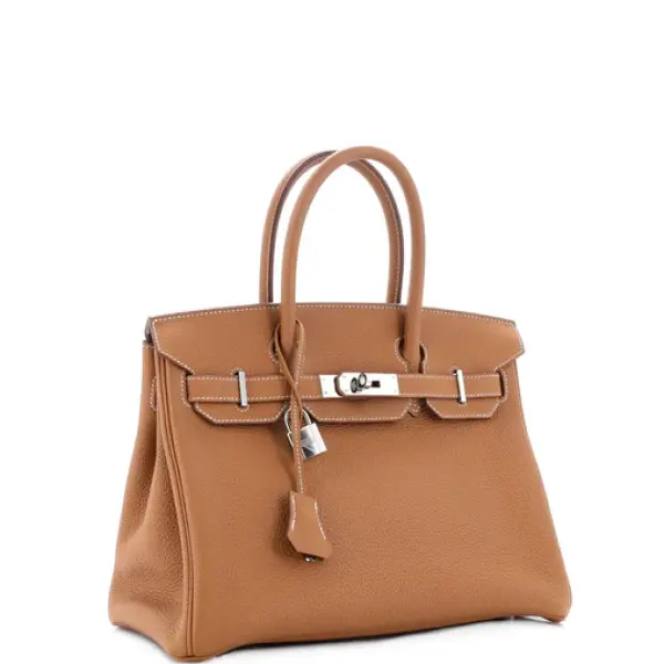 Hermes Birkin Handbag Gold Togo with Palladium Hardware 30