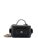 Chanel Quilted Polly Pocket Top Vanity Quilted Caviar East West