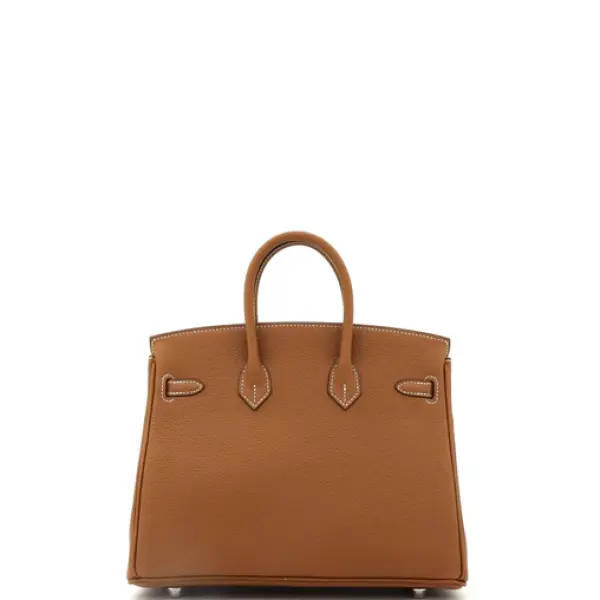 Hermes Birkin Handbag Gold Togo with Palladium Hardware 25