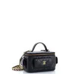 Chanel Quilted Polly Pocket Top Vanity Quilted Caviar East West