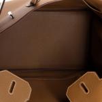 Hermes Birkin Handbag Gold Togo with Palladium Hardware 35
