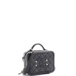 Chanel Filigree Vanity Case Quilted Caviar Small