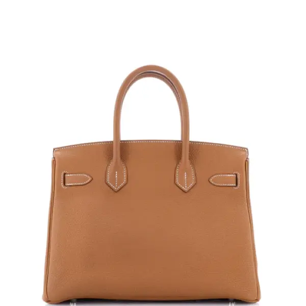 Hermes Birkin Handbag Gold Togo with Palladium Hardware 30