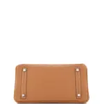 Hermes Birkin Handbag Gold Togo with Palladium Hardware 30
