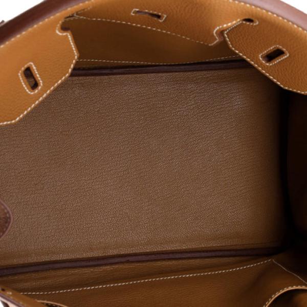 Hermes Birkin Handbag Gold Togo with Palladium Hardware 30