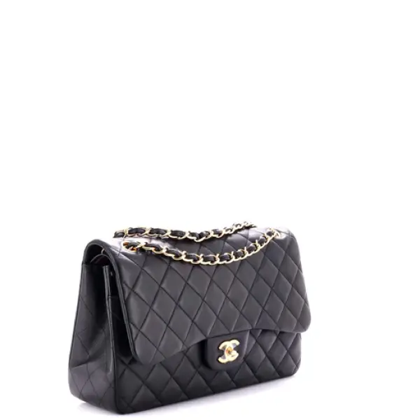 Chanel Classic Double Flap Bag Quilted Lambskin Jumbo