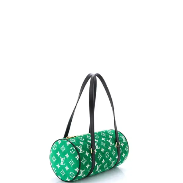 Louis Vuitton Papillon Handbag LV Match Monogram Jacquard Velvet