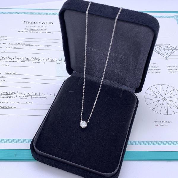 Tiffany 1-carat diamond platinum necklace for women