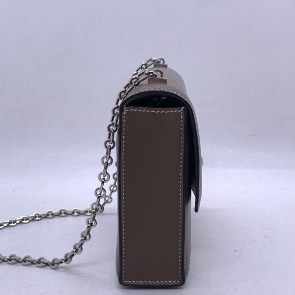 Hermes Verrou Mini Étain Box Leather Palladium Hardware