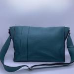 Hermes Alfred Full Leather Peacock Blue Messenger Bag