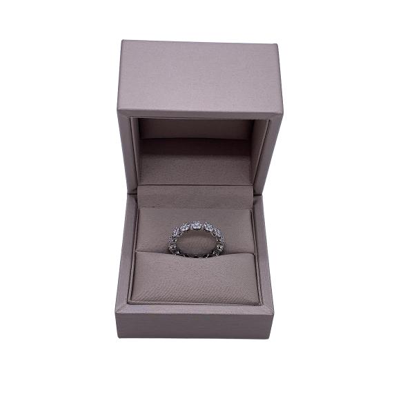 Van Cleef & Arpels Fleurette Sunflower White Gold Pave Diamond Wedding Ring