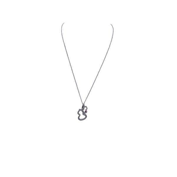 Qeelin Wulu Collection Petite Gourd 18K White Gold Diamond Pendant Necklace for Women