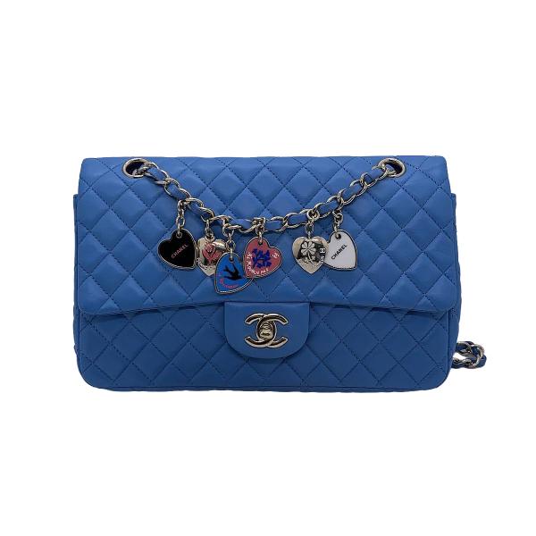 Chanel Classic Flap (CF) Limited Edition Valentine's Day Blue Crossbody Bag