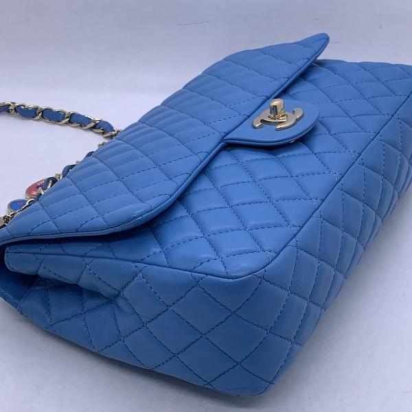 Chanel Classic Flap (CF) Limited Edition Valentine's Day Blue Crossbody Bag