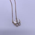 Van Cleef & Arpels Two Butterfly Necklace, Mother-of-Pearl, 18K Rose Gold