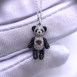 Qeelin Bo Bo Panda Full Diamond White Gold Necklace
